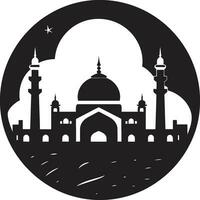 Moschee Wunder ikonisch Logo Vektor ätherisch Enklave Moschee Symbol Emblem