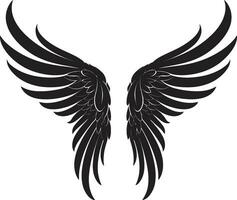 göttlich Glanz ikonisch Flügel Emblem ätherisch Eleganz Engel Symbol Design vektor