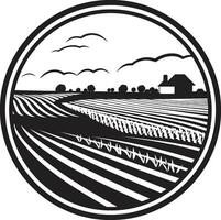 kultiverad vapen jordbruk logotyp vektor konst skörd nyanser lantbruk logotyp design ikon