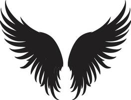 änglalik aura vingar symbolisk logotyp graciös väktare ängel ikon vektor