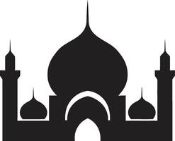 heilig Türme emblematisch Moschee Logo still Türme Moschee Symbol Vektor