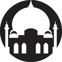 still Türme Moschee Symbol Vektor heiter Struktur emblematisch Moschee Symbol