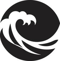 aqua Bogen Wasser Welle Logo Design Welligkeit Betrachtung minimalistisch Welle ikonisch Emblem vektor