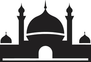 ätherisch Echo emblematisch Moschee Logo paradiesisch Oase ikonisch Moschee Vektor