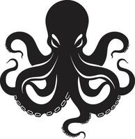 Kopffüßer Segeltuch Logo Vektor Symbol ozeanisch Ouvertüre Tintenfisch Emblem Design
