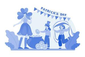 st patricks dag illustration begrepp på vit bakgrund vektor