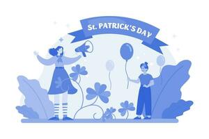 st Patricks Tag Illustration Konzept auf Weiß Hintergrund vektor