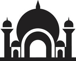 Halbmond Kamm Moschee Symbol Design heilig Symmetrie emblematisch Moschee Symbol vektor