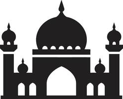 treu Rahmen Moschee Logo Vektor ewig Gebäude ikonisch Moschee Emblem