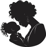 evig obligation mödrar dag logotyp omhuldade förbindelse ikoniska mor och barn vektor