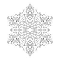 Lotus Design Mandala Färbung Buch Seite Vektor Datei