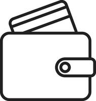 Brieftasche und Geldautomat Karte Symbol vektor
