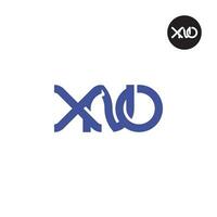 brev xno monogram logotyp design vektor