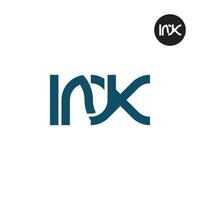 brev inx monogram logotyp design vektor