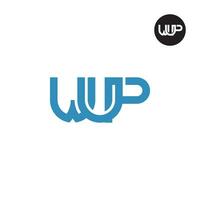 Brief wup Monogramm Logo Design vektor