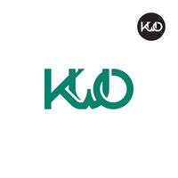 Brief kwo Monogramm Logo Design vektor