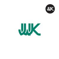 Brief jwk Monogramm Logo Design vektor