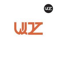 brev wuz monogram logotyp design vektor