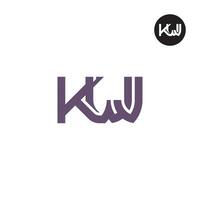 Brief kwj Monogramm Logo Design vektor