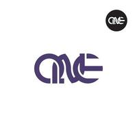 Brief qne Monogramm Logo Design vektor