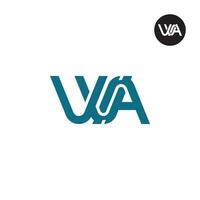 brev vva eller wa monogram logotyp design vektor