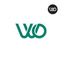 Brief vvo oder wo Monogramm Logo Design vektor