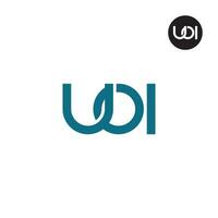 Brief uoi Monogramm Logo Design vektor