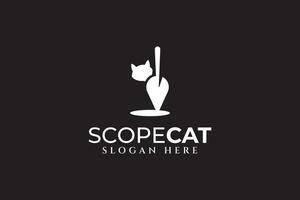 Katze mit Umfang gestalten ,modern Logo Design Vorlage vektor
