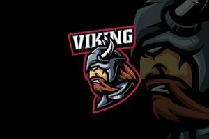 viking arg maskot logotyp design för sport gaming team vektor