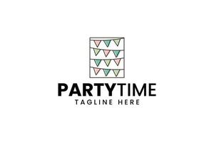 Party Flagge Pastell- Farbe spielerisch Logo Design zum Agentur Unternehmen Geschäft vektor