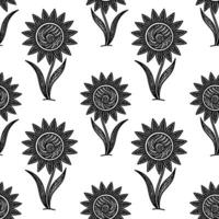 sömlös mönster med mandala blommor. skön svart och vit blommig mandala element. stock vektor illustrationer för de internet och utskrift, textilier, bakgrunder, tapeter och omslag papper.
