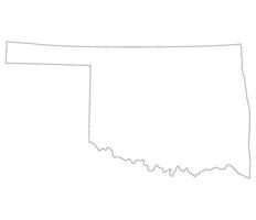 Karta av oklahoma. Oklahoma Karta. USA Karta vektor