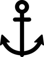 Anker Symbol. Anker im Meer. nautisch Symbol. einfach Anker eben Stil Lager Vektor