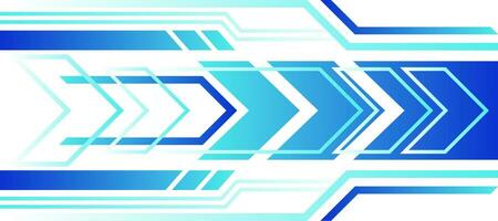 Techno Pfeil Blau Linien Gradient futuristisch Banner Hintergrund vektor