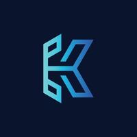 Brief k Logo Symbol Linie Design Vorlage Elemente vektor