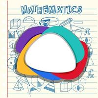 tom matematikmall med matematiska verktyg och element vektor