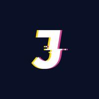 brev j alfabet logotyp design ikon för företag vektor