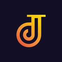 j lette Initiale Symbol Logo Design Vektor Vorlage