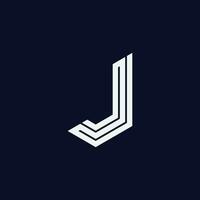 Brief j Logo Symbol Negativ Raum Design Vorlage Elemente vektor