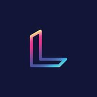 das Brief l Logo mit ein Regenbogen Farbe vektor