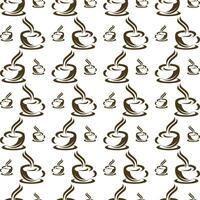 Kaffee schön Muster wiederholen abstrakt Vektor Hintergrund