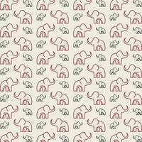 Elefant wiederholen Clever modisch Muster bunt Hintergrund vektor