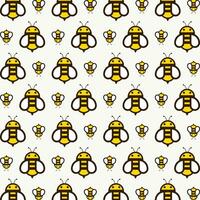 Honig Biene Vektor Illustration wiederholen nahtlos Muster Design