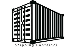 Container ikone, modern Container oder Metall Box Logo Design. vektor