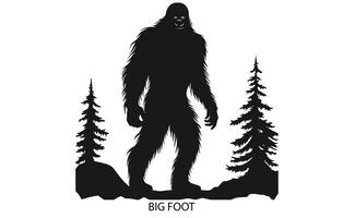 Bigfoot Silhouette Vektor Abbildung.groß Fuß Yeti Logo Symbol Design