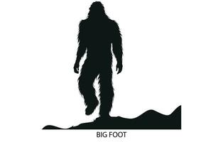 Bigfoot Silhouette Vektor Abbildung.groß Fuß Yeti Logo Symbol Design