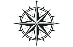 Kompass Rose Symbol Vektor Logo, Kompass Symbol Vektor.