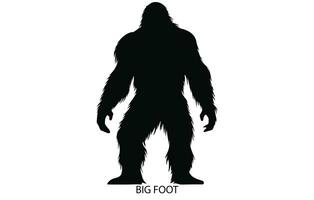 Bigfoot Silhouette Vektor Abbildung.groß Fuß Yeti Logo Symbol Design