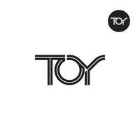 Brief Spielzeug Monogramm Logo Design mit Linien vektor