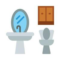 Badezimmer Vektor eben Symbol zum persönlich und kommerziell verwenden.